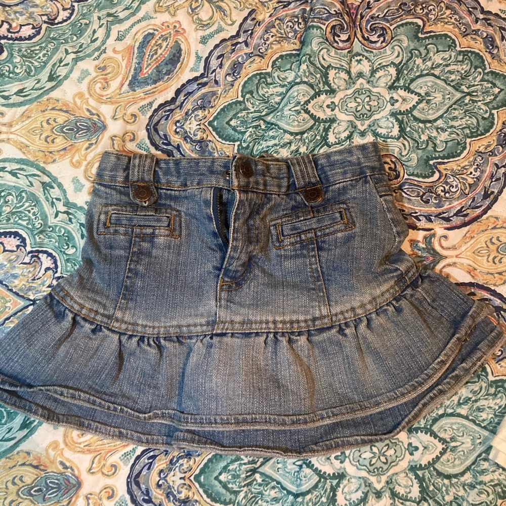 Children’s place girl mini denim skirt short under